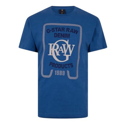 Front - G-Star Mens Raw 1989 Organic Cotton Regular T-Shirt
