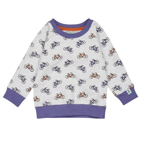 Front - Bicycle Childrens/Kids All-Over Print Sweatshirt