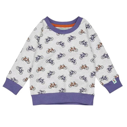 Front - Bicycle Childrens/Kids All-Over Print Sweatshirt