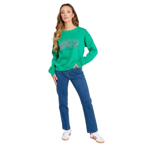 Front - Be You Womens/Ladies American Jersey Sweatshirt