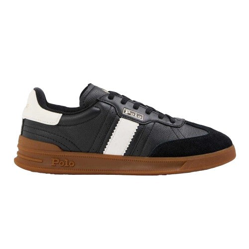 Front - Ralph Lauren Womens/Ladies Heritage Aera Leather Court Trainers