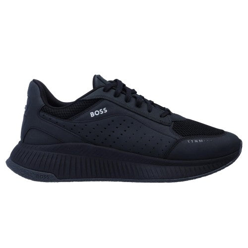 Front - Boss Mens TTNM EVO Leather Chunky Sole Trainers