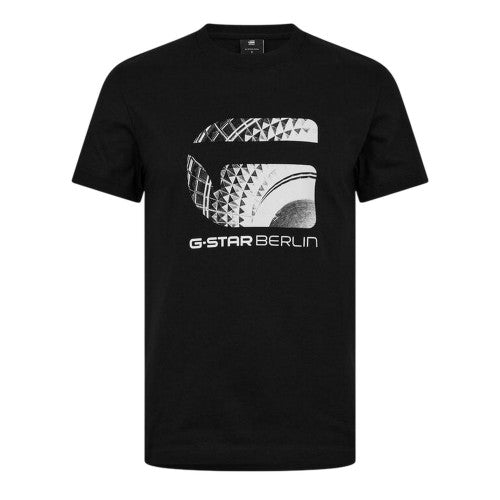 Front - G-Star Mens Berlin Graphic Print Organic Cotton T-Shirt
