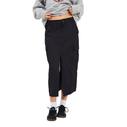 Front - Brave Soul Womens/Ladies Denim Cargo Pocket Midi Skirt