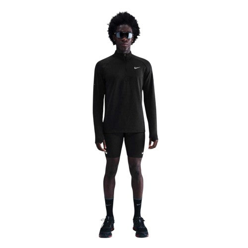 Front - Nike Mens Quarter Zip Running Base Layer Top