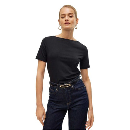 Front - Vero Moda Womens/Ladies Boat Neck Regular T-Shirt