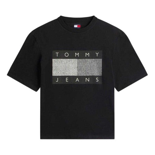 Front - Tommy Jeans Mens Logo Jersey T-Shirt