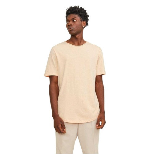 Front - Jack And Jones Mens Plain Crew Neck Regular T-Shirt