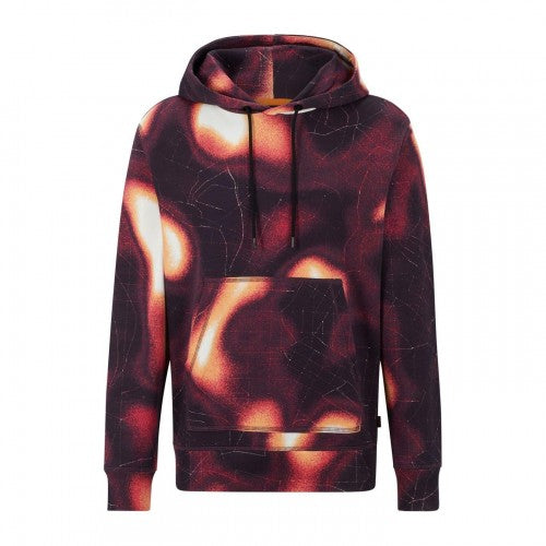 Front - Boss Mens Patterned Regular Long-Sleeved Hoodie