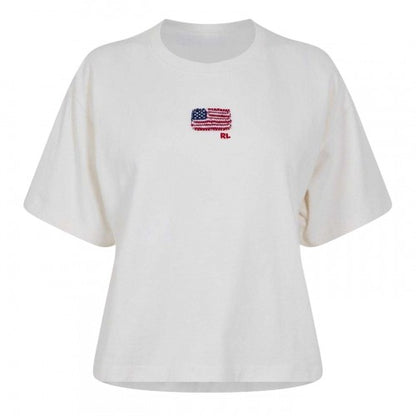 Front - Ralph Lauren Womens/Ladies Polo Flag Regular T-Shirt