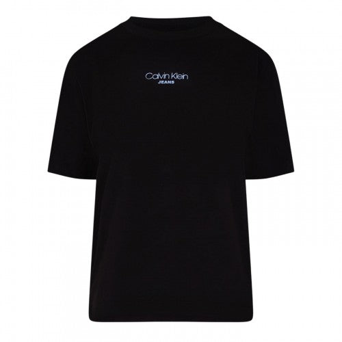 Front - Calvin Klein Womens/Ladies Lettering Boxy Short-Sleeved T-Shirt