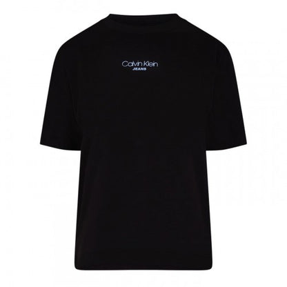 Front - Calvin Klein Womens/Ladies Lettering Boxy Short-Sleeved T-Shirt