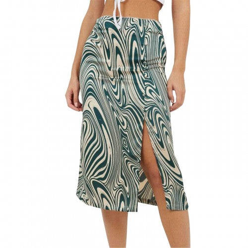 Front - Brave Soul Womens/Ladies Swirl Print Midi Skirt