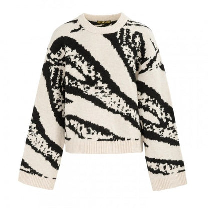 Front - Biba Womens/Ladies Zebra Print Jumper