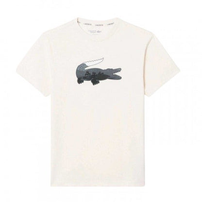 Front - Lacoste Mens Crocodile Print Jersey T-Shirt