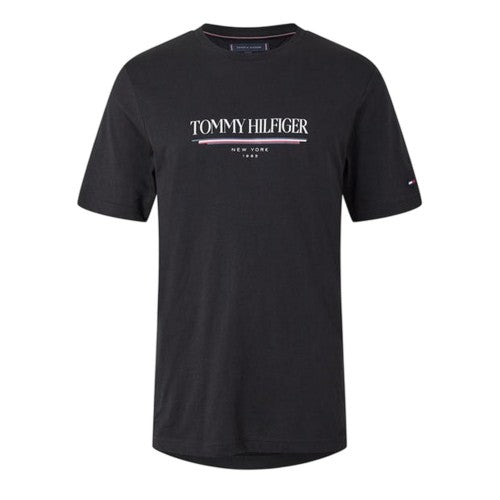 Front - Tommy Hilfiger Mens 1985 Lettering Crew Neck Regular T-Shirt