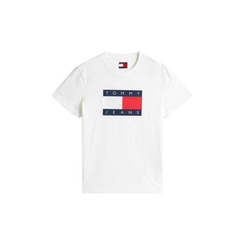 Front - Tommy Jeans Mens Badge Ribbed Regular T-Shirt