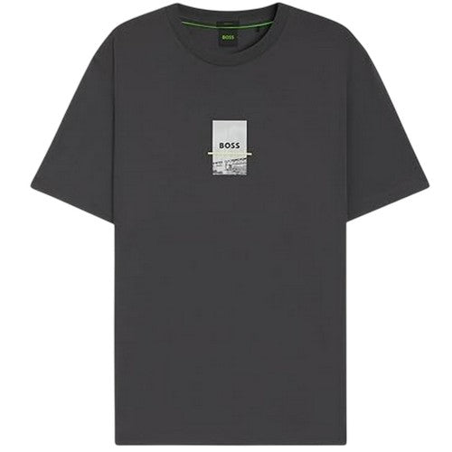 Front - Boss Mens Photo Print Relaxed Fit T-Shirt