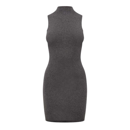Front - Jack Wills Womens/Ladies Ribbed High Collar Slim Mini Dress
