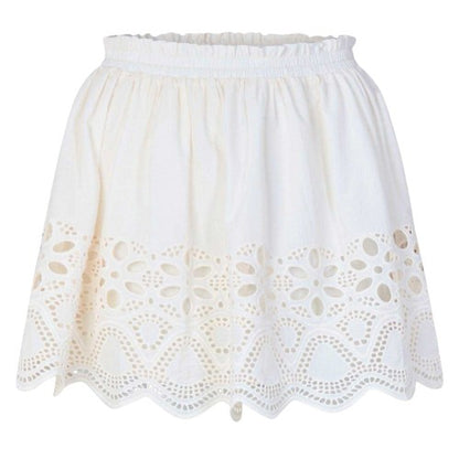 Front - Edited Womens/Ladies Quella Broderie Mini Skirt