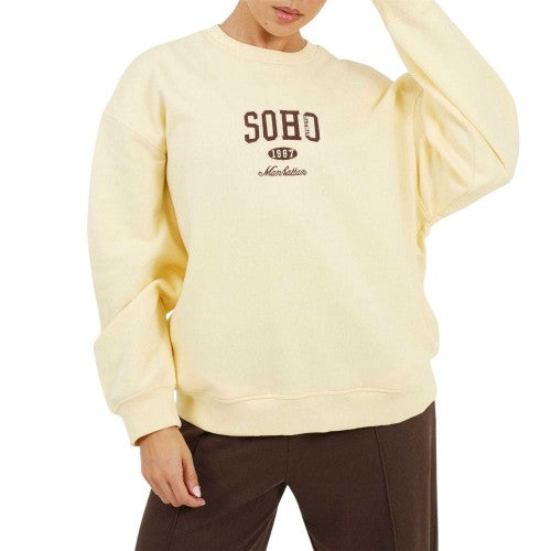 Front - Brave Soul Womens/Ladies Soho Crew Neck Sweatshirt