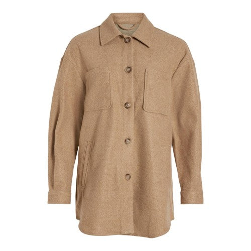 Front - Enhance Womens/Ladies Long-Sleeved Shacket