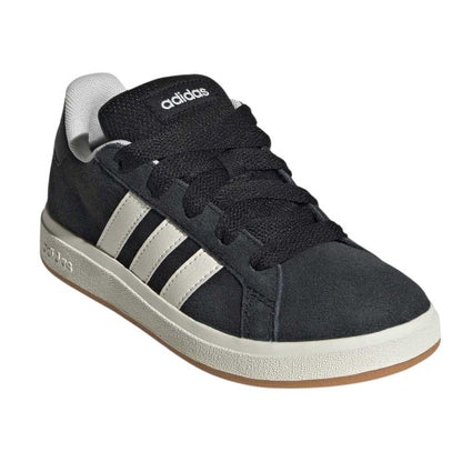 Front - Adidas Childrens/Kids Grand Court 00s Suede Flat Trainers
