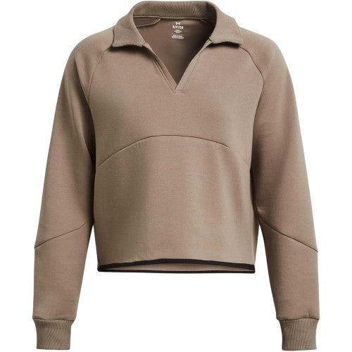Front - Under Armour Womens/Ladies Collared Boxy Sweatshirt
