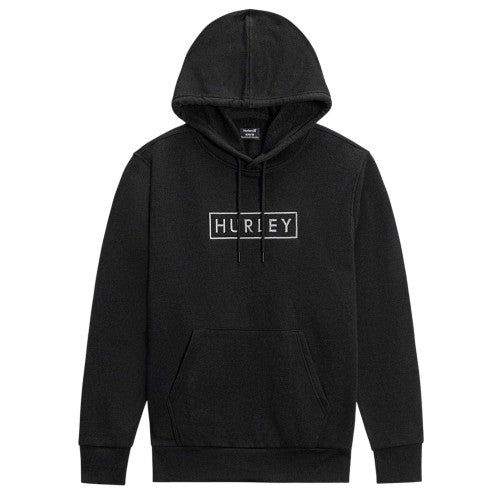 Front - Hurley Mens Box Logo Fleece Hoodie