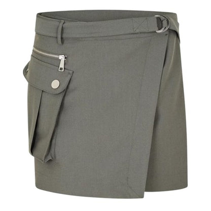 Front - Jack Wills Womens/Ladies Wrap High Waist Cargo Skirt