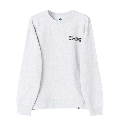 Front - Pretty Green Mens Spike Island Lettering Sweatshirt