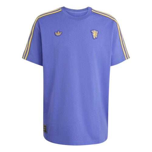Front - Adidas Mens Icon Manchester United FC Cotton T-Shirt