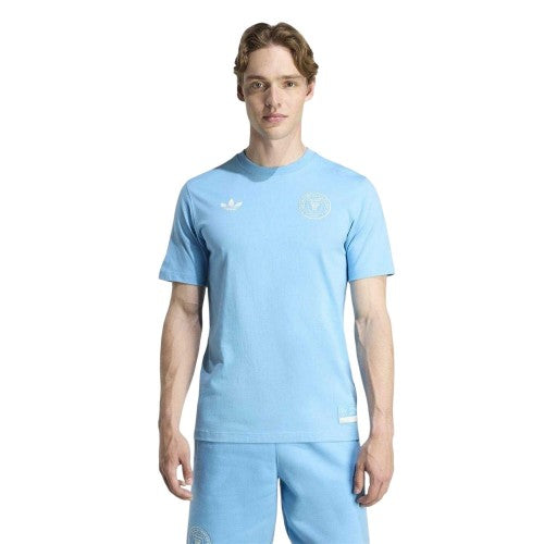 Front - Adidas Mens Inter Miami CF Cotton T-Shirt