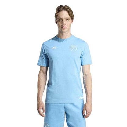 Front - Adidas Mens Inter Miami CF Cotton T-Shirt