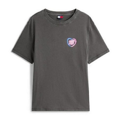 Front - Tommy Jeans Womens/Ladies Neon Heart Regular T-Shirt