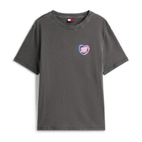 Front - Tommy Jeans Womens/Ladies Neon Heart Regular T-Shirt