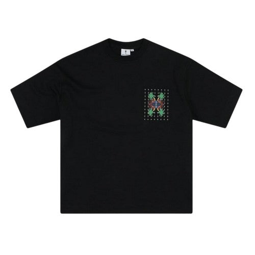 Front - London Unisex Adult Palm Print Relaxed Fit T-Shirt