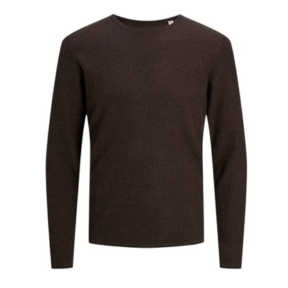 Front - Jack And Jones Mens Knitted Crew Neck Regular Sweatshirt