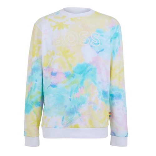 Front - Boss Mens Tie Dye Regular Sweatshirt