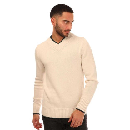 Front - Boss Mens Marzio Virgin Wool Sweater Top