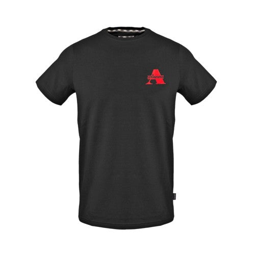 Front - Aquascutum Mens Contrast Logo Crew Neck T-Shirt