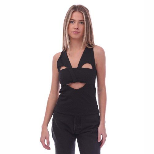 Front - Ambush Womens/Ladies Mini Monogram Sleeveless Top