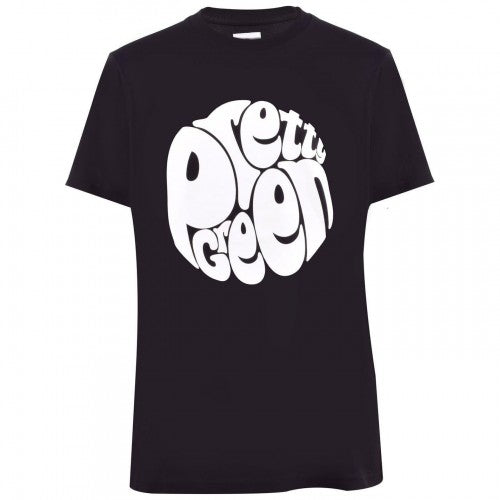 Front - Pretty Green Mens Large Logo Crew Neck T-Shirt