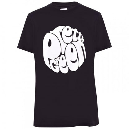 Front - Pretty Green Mens Large Logo Crew Neck T-Shirt