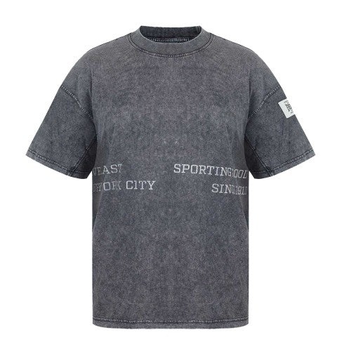 Front - Everlast Mens NYC Logo Drop Shoulder Oversized T-Shirt