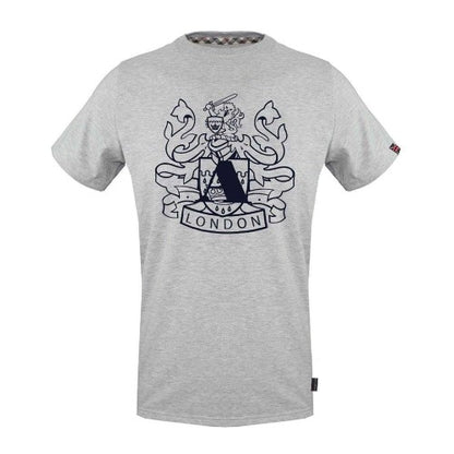 Front - Aquascutum Mens Shield Logo Jersey Crew Neck T-Shirt