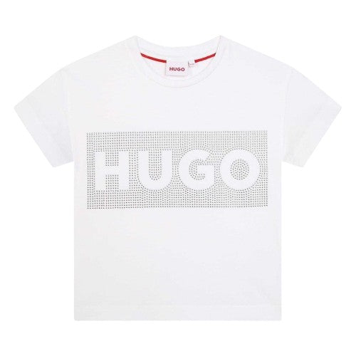 Front - Hugo Childrens/Kids Big Logo Cotton T-Shirt