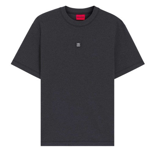 Front - Hugo Mens Ribbed Crew Neck T-Shirt