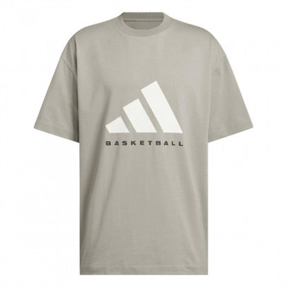 Front - Adidas Unisex Adult Basketball T-Shirt