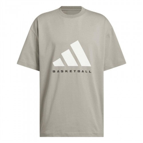 Front - Adidas Unisex Adult Basketball T-Shirt